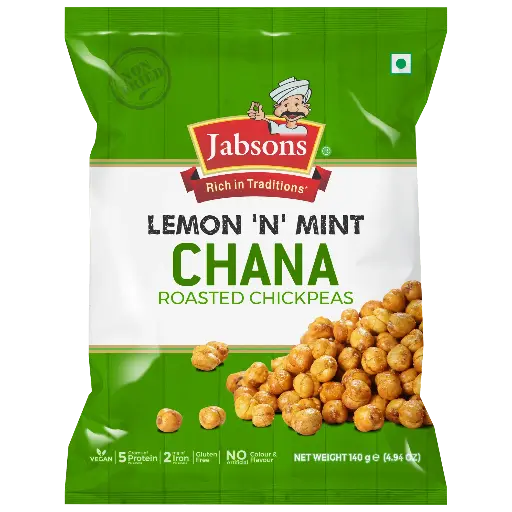 Jabsons Roasted Chana Lemon Mint 140 gm