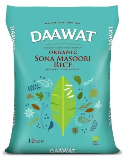 DAAWAT Organic Sona Masoori Rice 10 kg