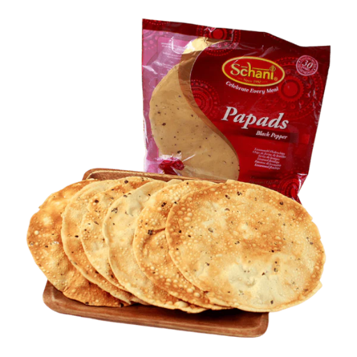 Schani Papadums Black Peppers 200 gm