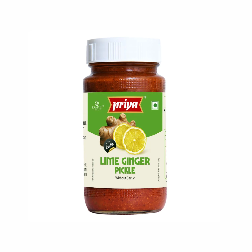 Priya Lime+Ginger Pickle w/o Garlic 300 gm
