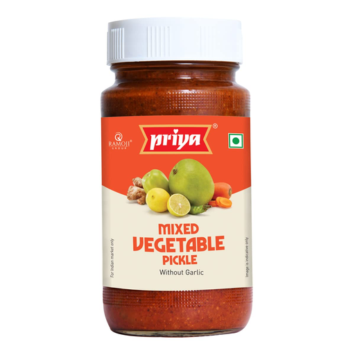 Priya Mix Veg. Pickle w/o Garlic 300 gm