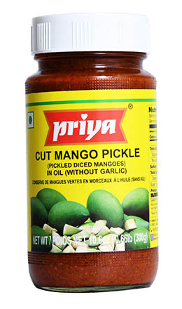 Priya Cut Mango Pickle w/o Garlic 300 gm