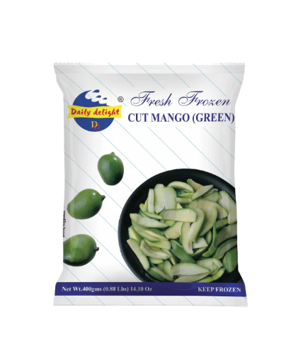 Daily Delight Frozen Cut Mango Green 454 gm