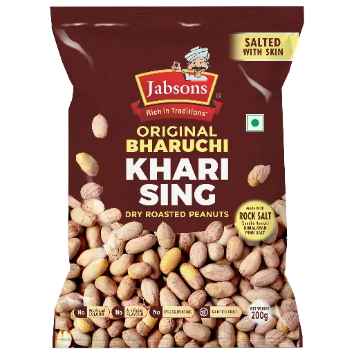 Jabsons Roasted Peanut Khari Sing with Skin 200 gm