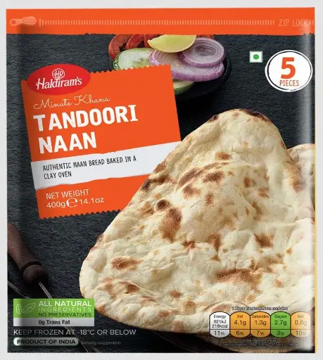 HALDIRAM Frozen Tandoori Naan 400 gm