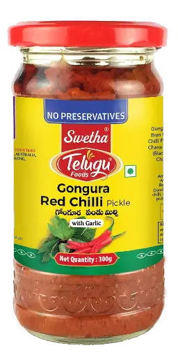 Telugu Gongura Red Chilli Pickle 300 gm 