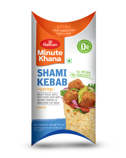 HALDIRAM Frozen Wrap Shami Kebab 156 gm