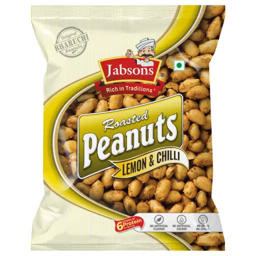 JABSONS Roasted Peanuts Lemon & Chilly 140 gm