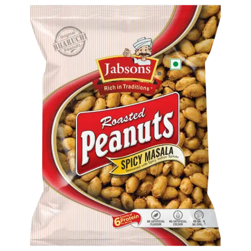 JABSONS Roasted Peanuts Spicy Masala 140 gm