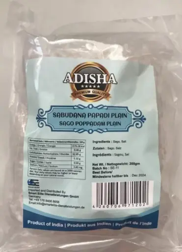 Adisha Sabudana (SAGO) Papad 200 gm