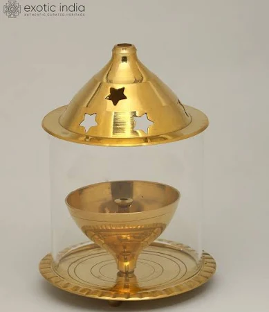 BRASS Akhand Jyot With Cover