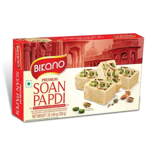 BIKANO Soan Papdi Plain 500 gm  