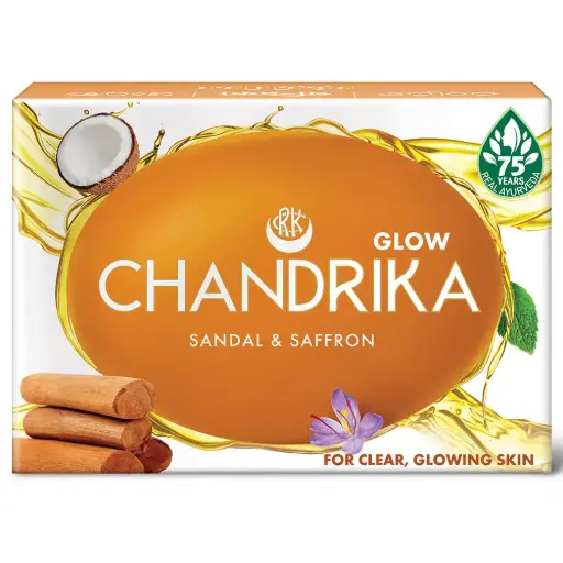 CHANDRIKA Sandal & Saffron Soap 75 gm