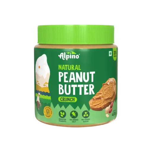 ALPINO Natural Peanut Butter (Crunch) 400 gm